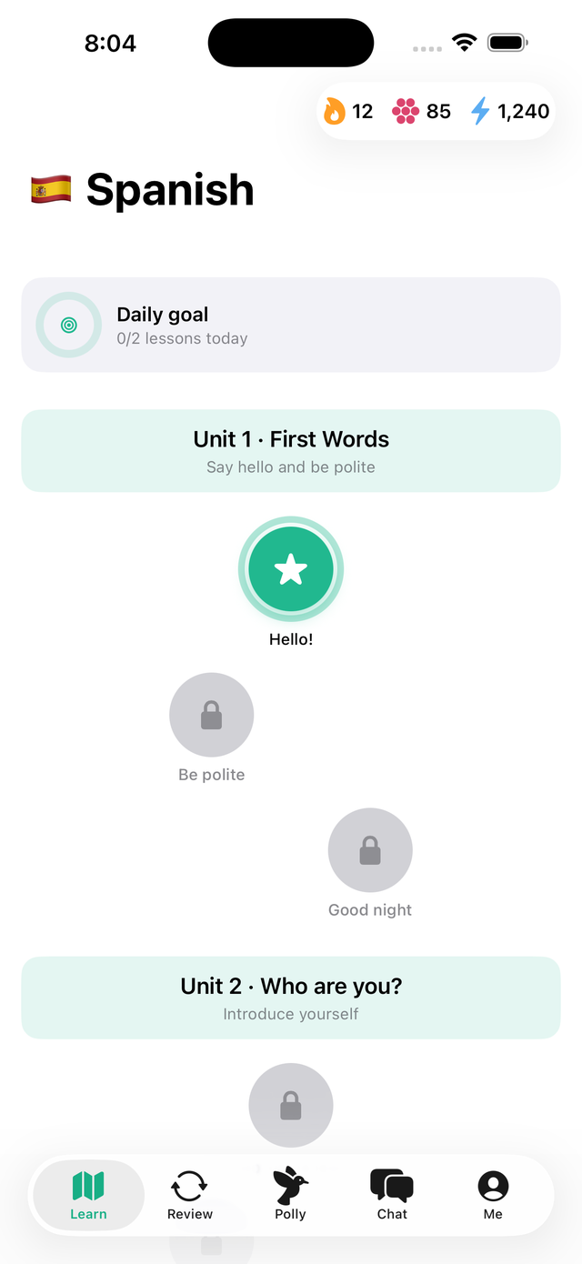 Learn path screenshot